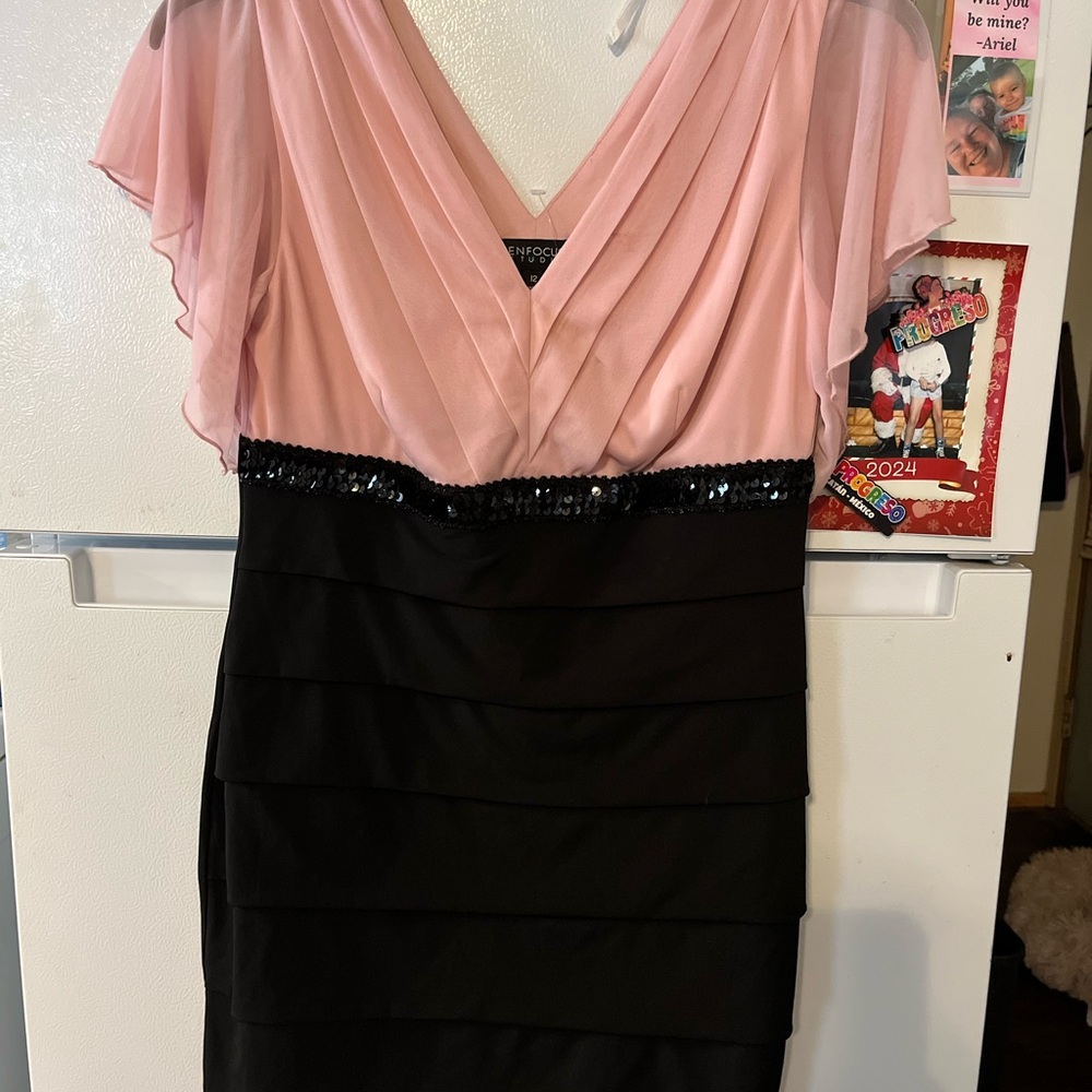 Pink‎ and Black Women's Dress